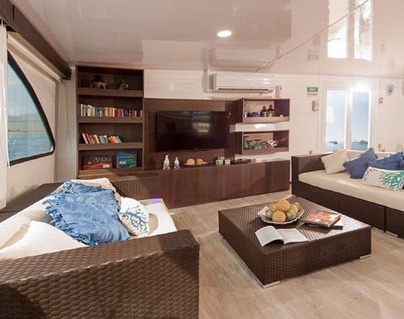 EcoGalaxy Galapagos Cruise lounge