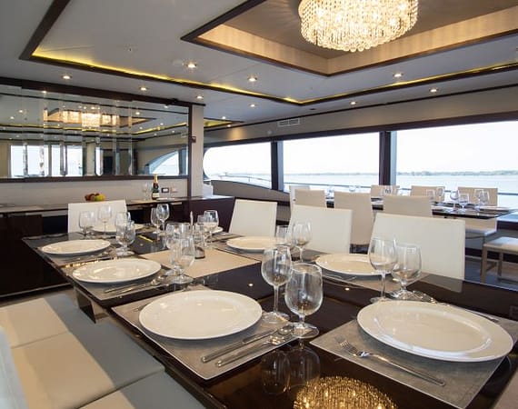 Grand Majestic Galapagos Cruise dining table