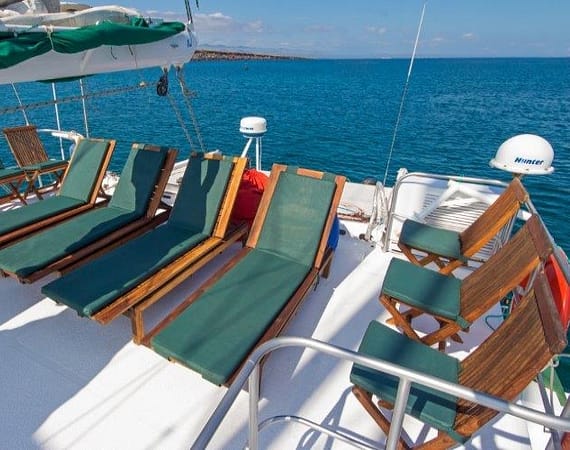 Nemo II Galapagos Cruise sun chairs