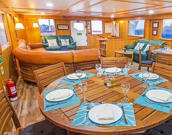 Cachalote Explorer Galapagos Cruise dining