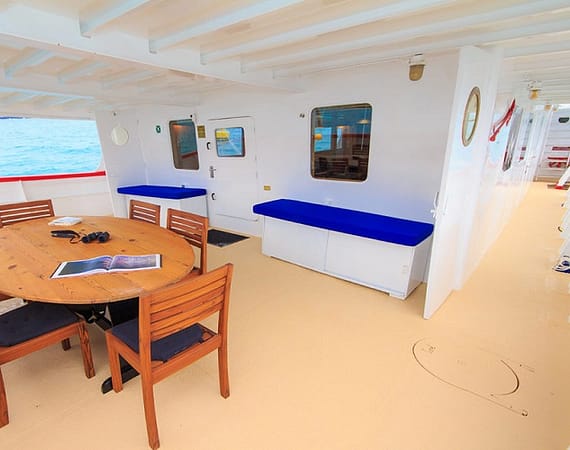 Cachalote Explorer Galapagos Cruise al fresco lounge