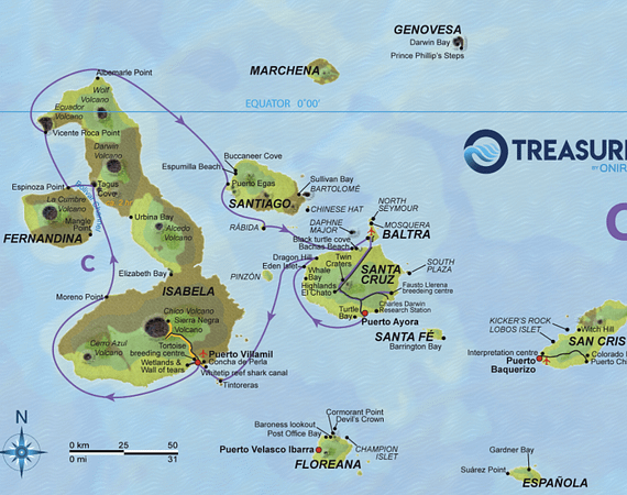 Treasure of Galapagos itinerary 7C