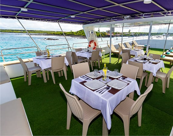 Monserrat Galapagos Cruise outdoor dining