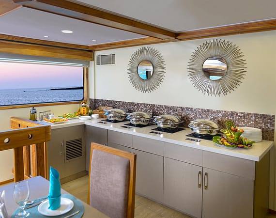 Galaxy Catamaran Galapagos Cruise al fresco dining