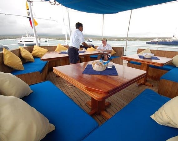 Maryanne Galapagos Cruise al fresco dining