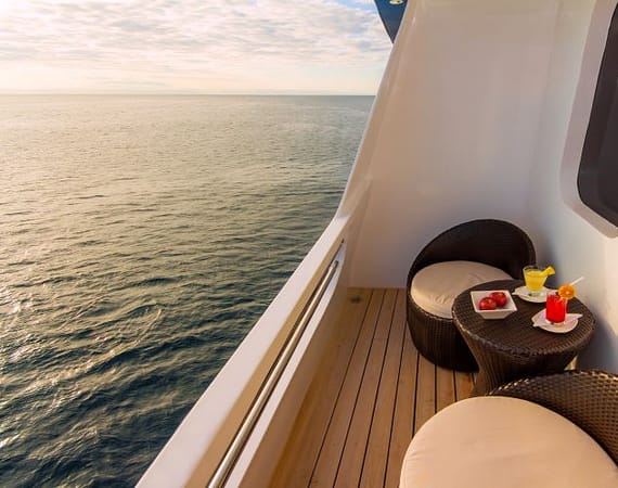 Natural Paradise Galapagos Cruise private balcony