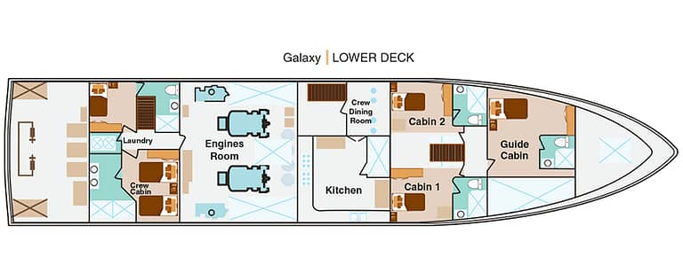 Galaxy yacht galapagos lower deck plan