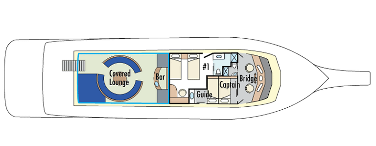 Reina Silvia Galapagos Cruise upper deck plans