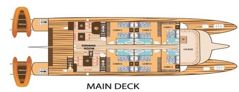 tip top II galapagos main deck plan