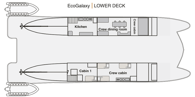 ecogalaxy galapagos cruise lower deck